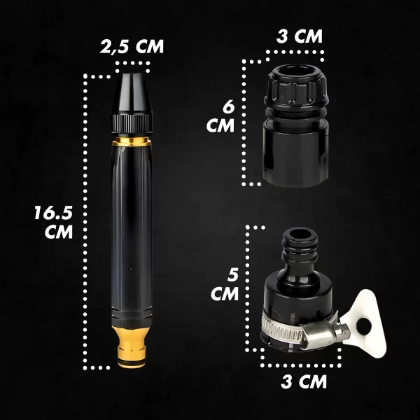 Bico Alta Pressão Jato Mangueira Água Kit 4 Pçs Lava Carro - Image 7