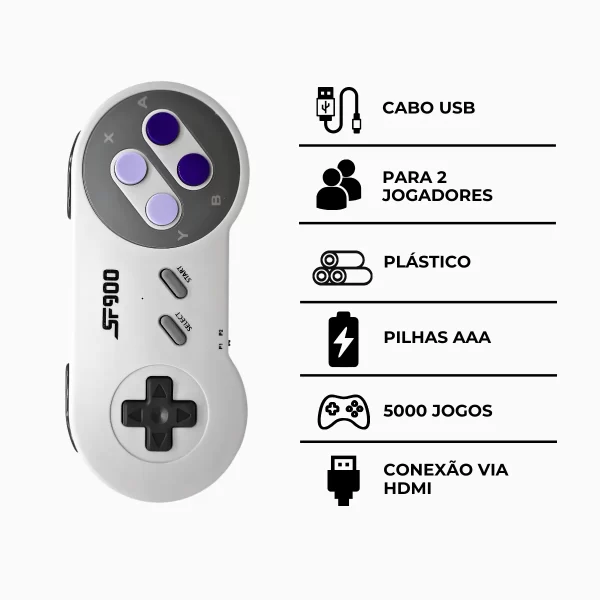 Mini Console Retrô SF900 Gamestick Clássico HD - Image 9