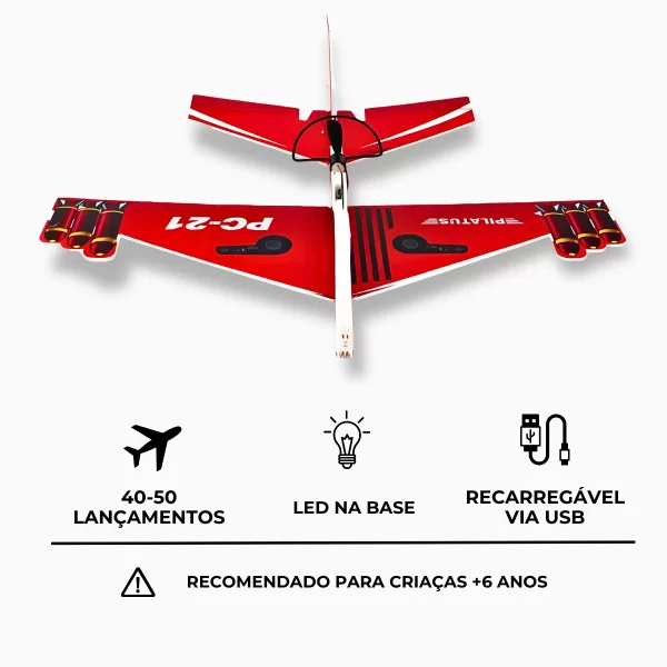 Avião Planador com Motor a Bateria Recarregável - Image 9