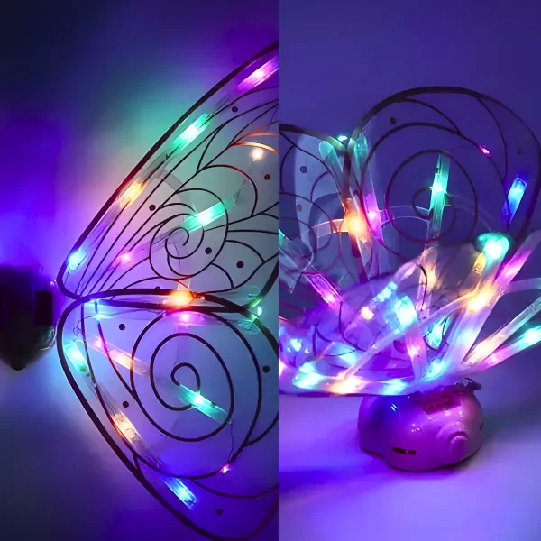 Fantasia de asas para Festas com Led e Música - Borboleta - Image 7