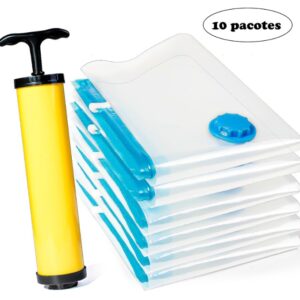 Kit 10 Sacos a Vácuo + Bomba
