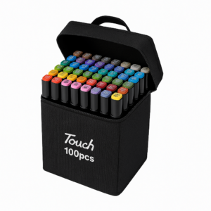 Conjunto De Canetas Marcador Permanente Ponta Dupla 100 Core