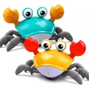 Brinquedo Caranguejo Fujão Música Luz Sensor