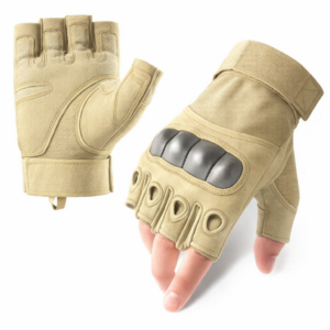Luva Tática Militar Meio Dedo Bege
