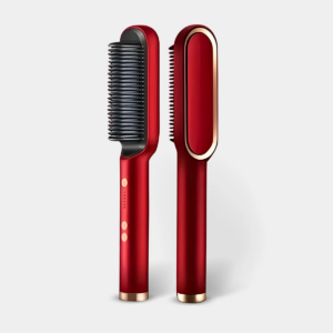 Escova Pente Alisadora Profissional Vermelho