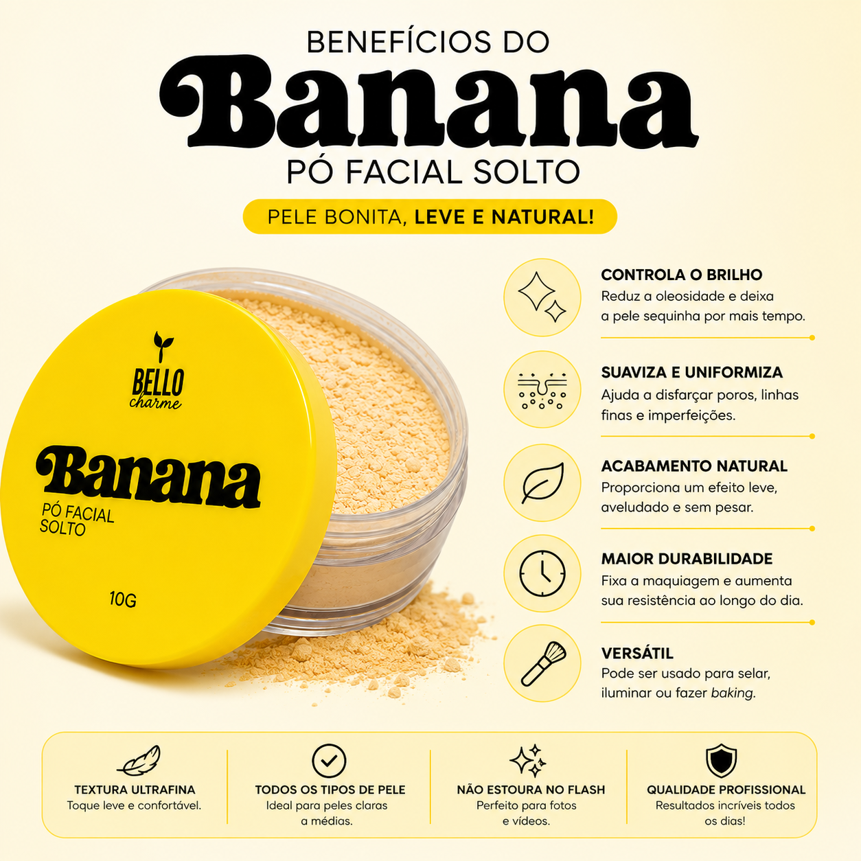 Pó Facial Solto Banana - Imagem 3