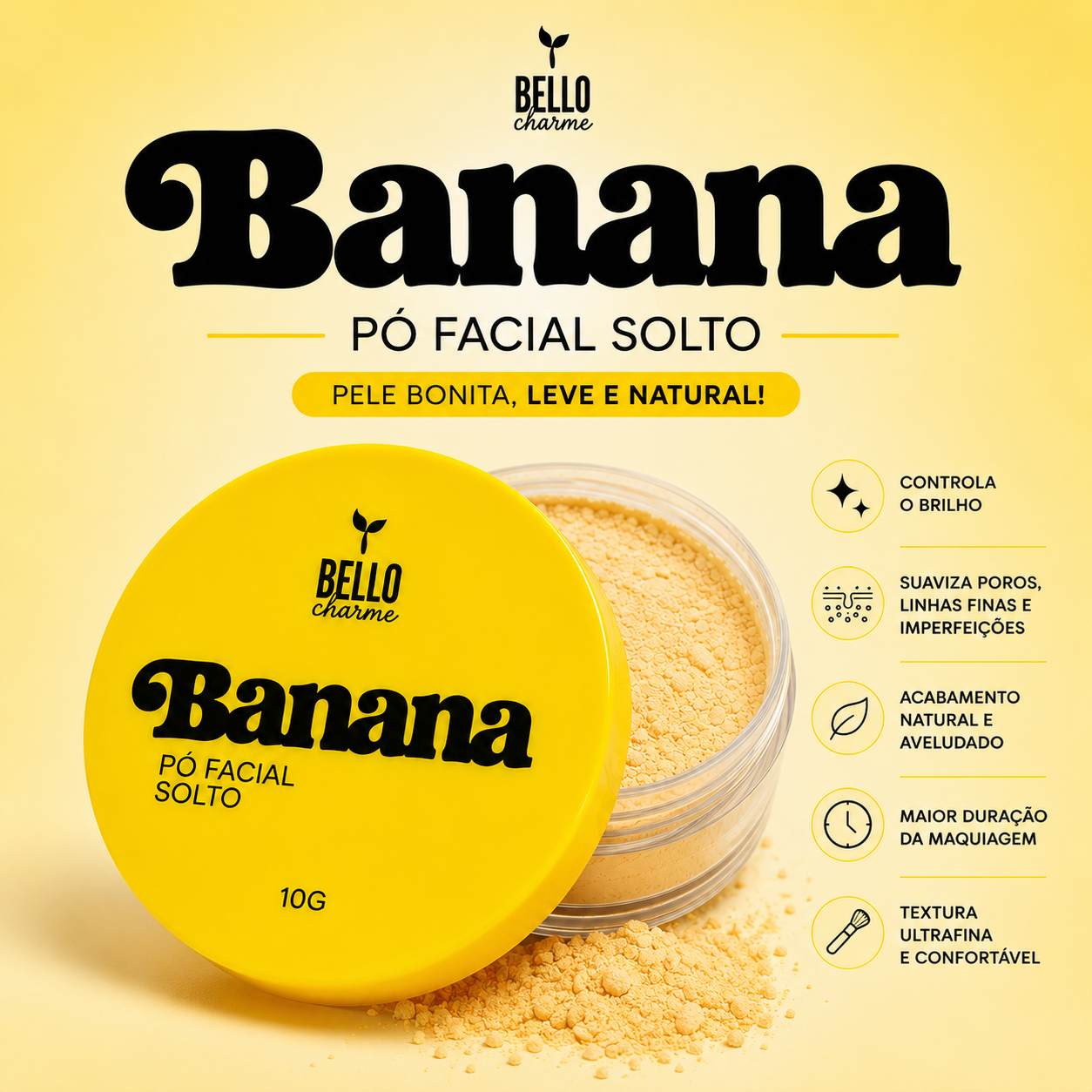 Pó Facial Solto Banana