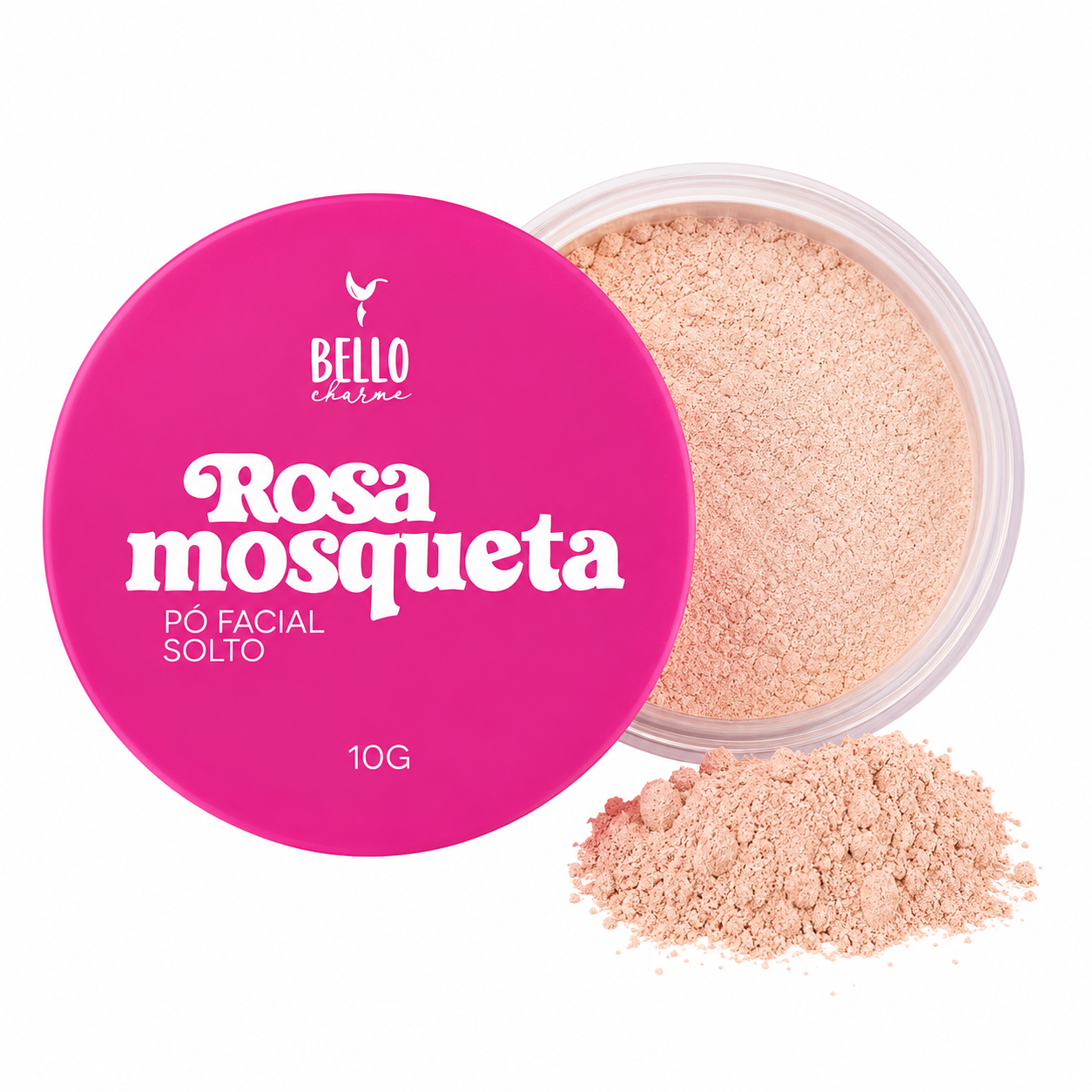 Pó Facial Solto Rosa Mosqueta