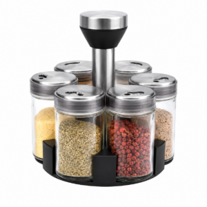 Porta Temperos Giratório Inox 360°