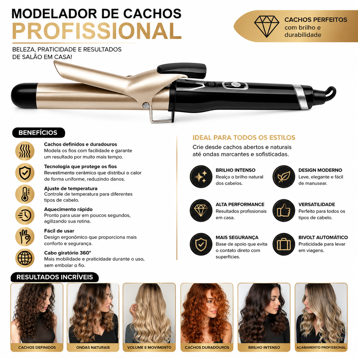 Modelador de Cachos Profissional - Imagem 2